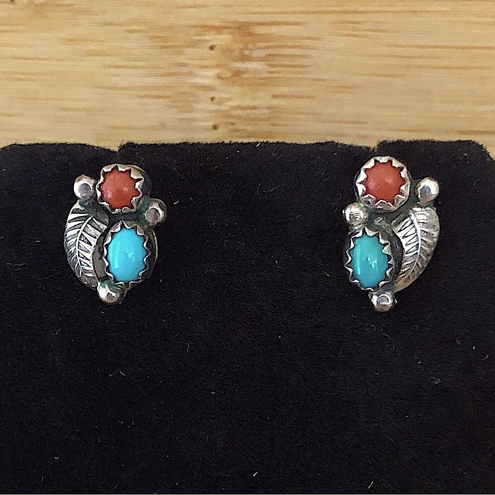 $68  Rare  Baby or Child's Estate 3 Piece Set   Most Likely Navajo  Sterling - Picture 3 of 9